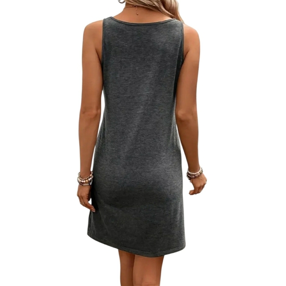 NEW! Moon & Stars Dreamcatcher Graphic Tank Dress w/ Pockets - Picture 3 of 7